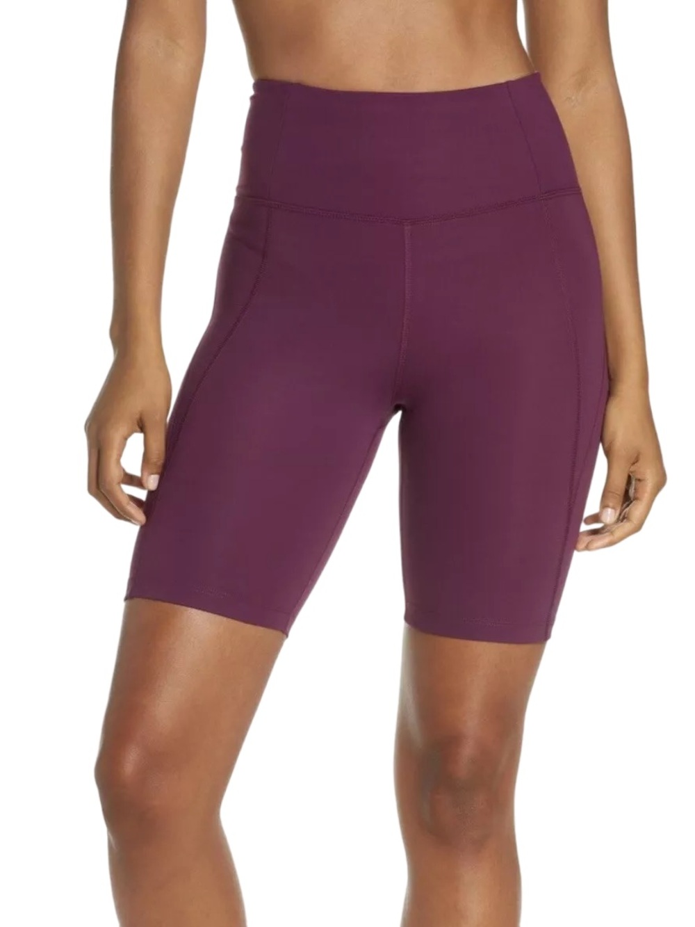 High-Rise Women's Bike Shorts in Plum